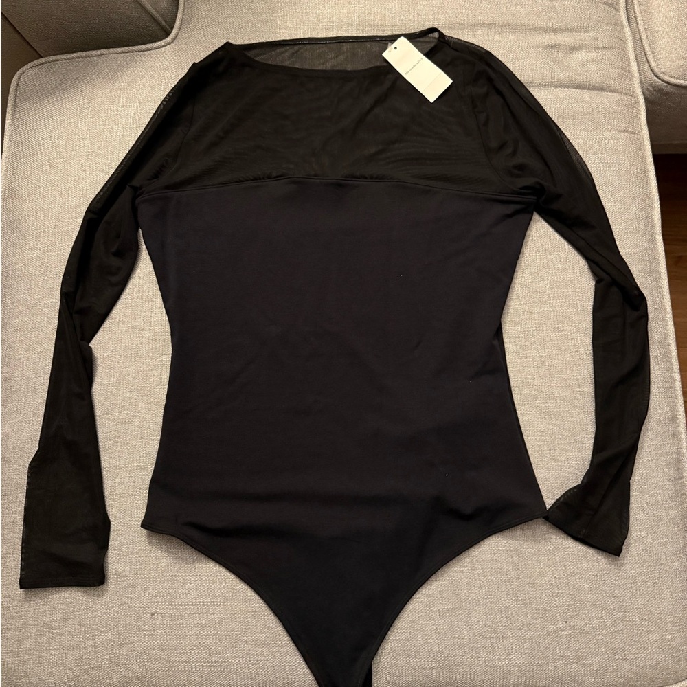 Abercrombie & Fitch Black Long Sleeve Bodysuit
